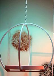 PIATTO MET.PENDENTE H86 D43CM.WH