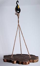 TRONCO LEGNO C/CARRUCOLA D50CM.GREY