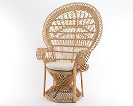 RAT PEACOCK CHAIR H137 104X58CM.NATURAL