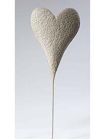 METAL HEART PLANTER H133CM. CREAM