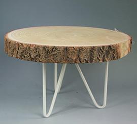 TAVOLINO TRONCO LEGNO D57 H38CM.