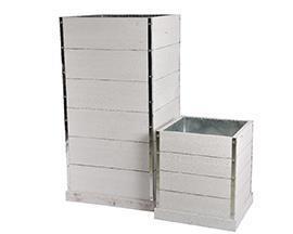 PILLAR PLANT.S/2PZ. GR.H110 L55 P.H50 L43,5CM. WH