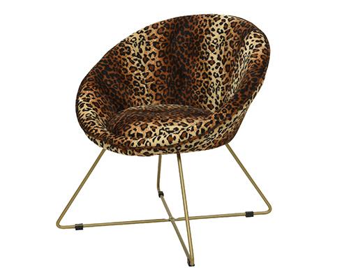 POLTRONA LEOPARD H69 71X62CM. BROWN