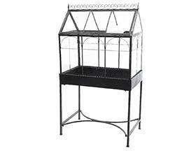 IRON GREENHOUSE ON FOOT H144 50X80CM. BLK