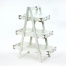 ESPOSITORE A SCALA H106 80X40CM. BIANCO ANT.