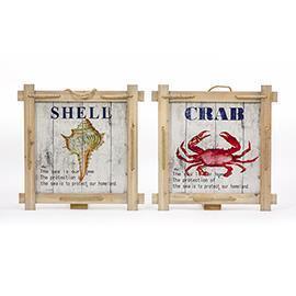 QUADRO CRAB 60X60CM. NAT.LEGNO