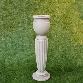 ALZATA C/VASO H80+40 D31CM. POLYR. CREMA