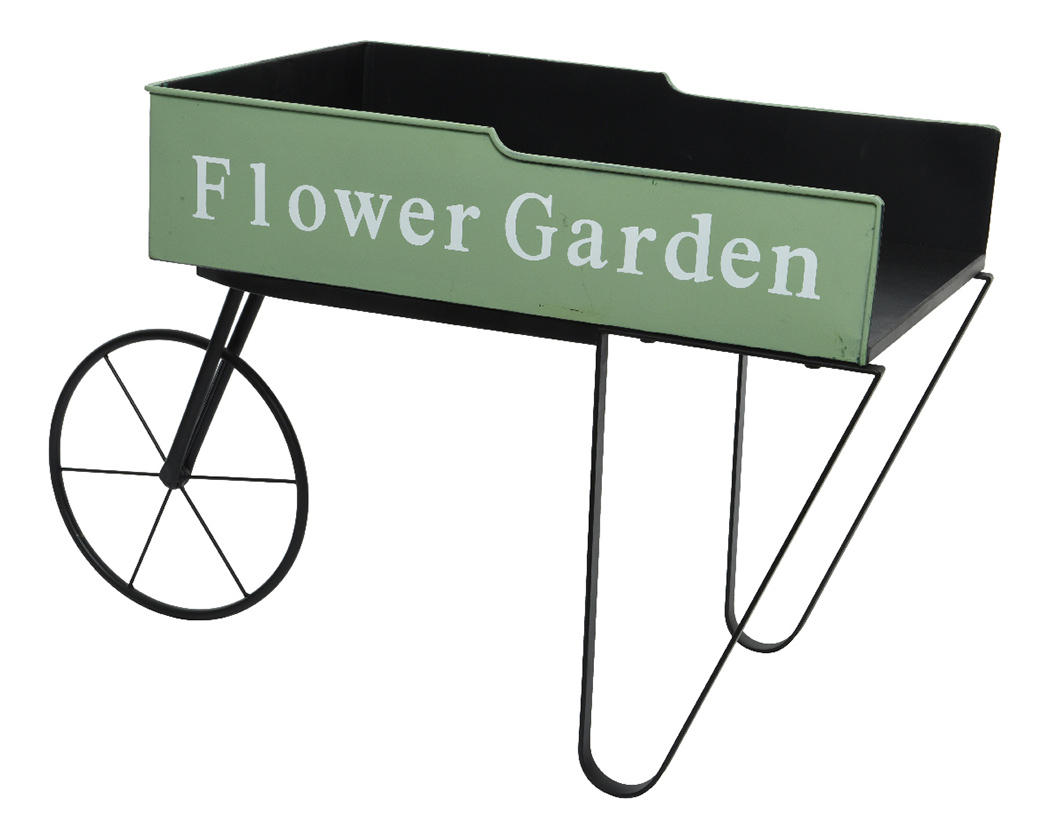 CARRETTO MET.GARDEN 105X38 H49CM. VERDE NETTO