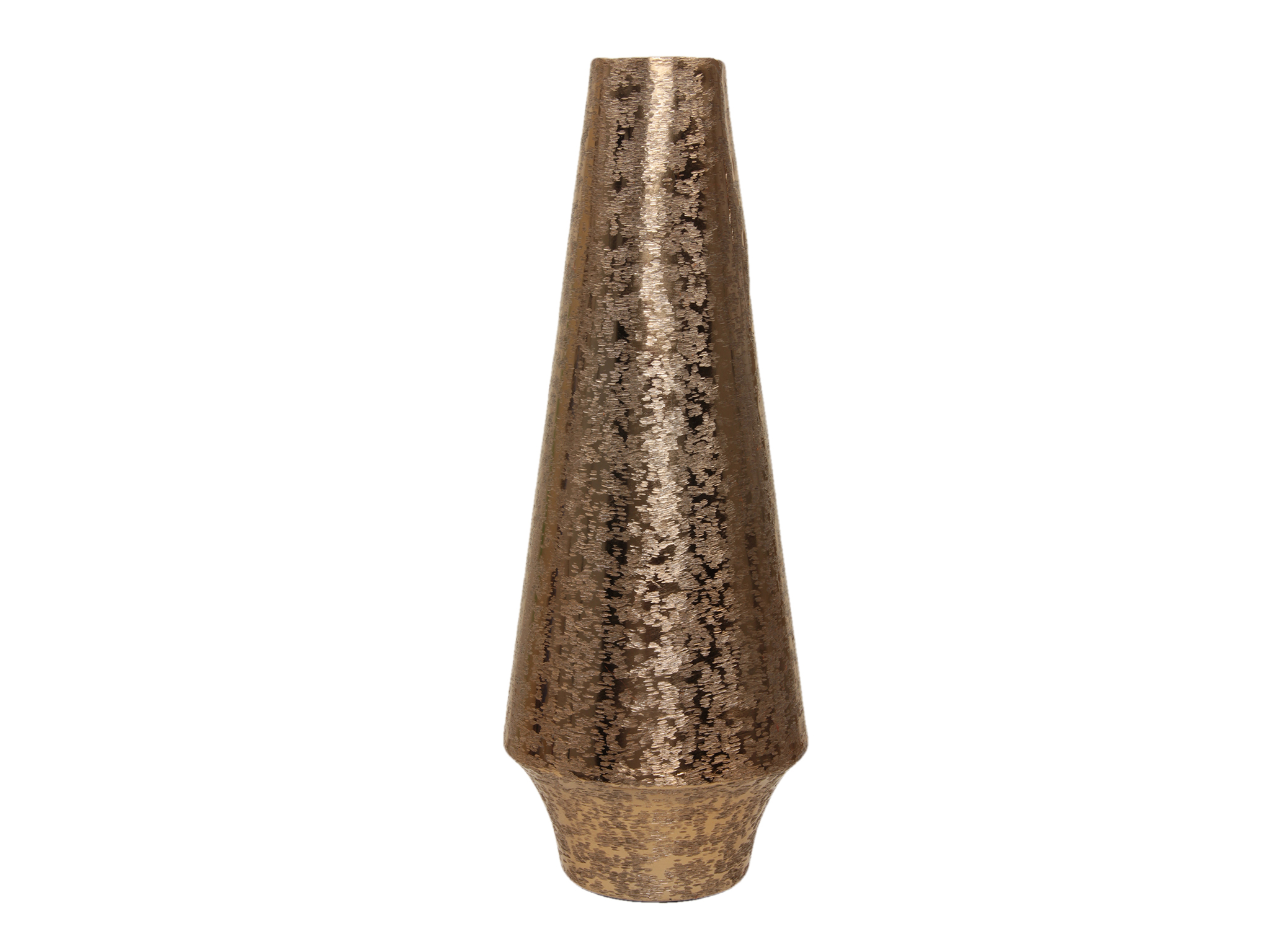VASO CONO MET. D.17,5 H.51CM ORO