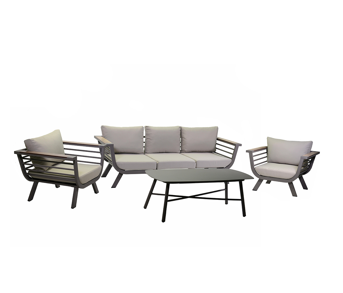 SALOTTO ALLUMINIO 4PEZZI
