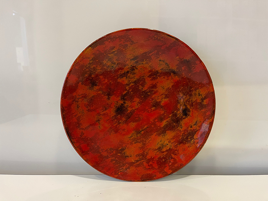 PIATTO BAMBOO D25 H4CM. ROSSO ORO
