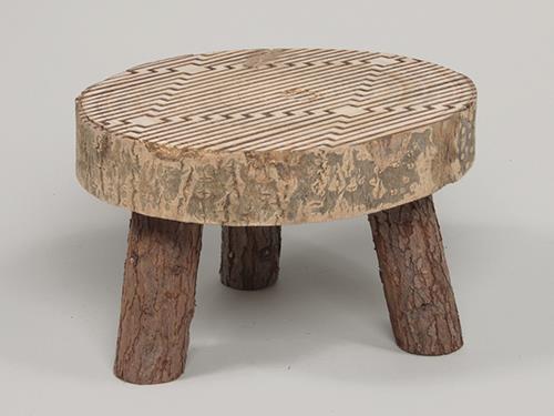 TAVOLINETTO LEGNO H15,5 D29CM. NAT