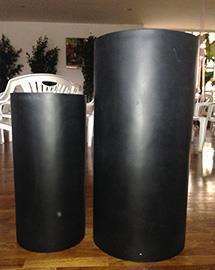 VASO S/2PZ. H.80 H.60CM. GRIGIO