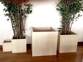 VASO QUADR. RESINA S/4PZ. H50-40-30-20CM.