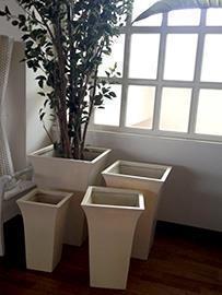 VASO RESINA S/4PZ. H55-50-44-38CM.