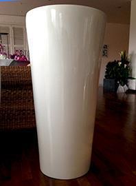 VASO RESINA D.46 H92CM. BIANCO