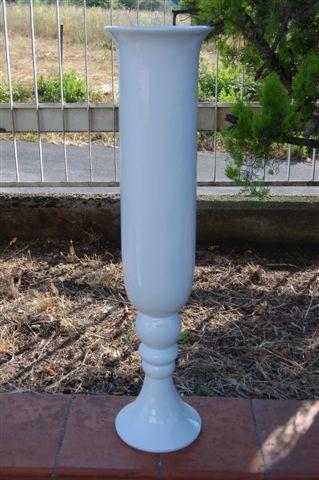 VASO VETRORES. H100CM. BIANCO