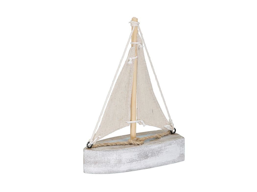 BARCHETTA IN LEGNO H15 14X4CM. 3PZ. NAT.