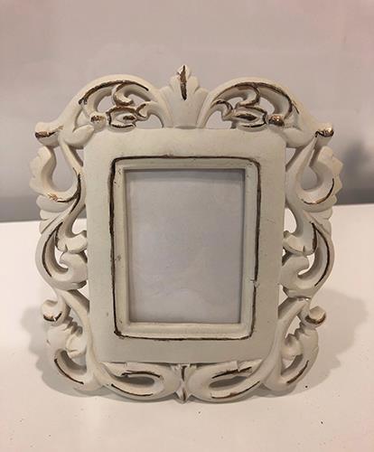 PORTAFOTO RETTANG. H12 D10CM. BIANCO