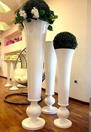 CALICE BASE LARGA H162 D43CM.WHITE