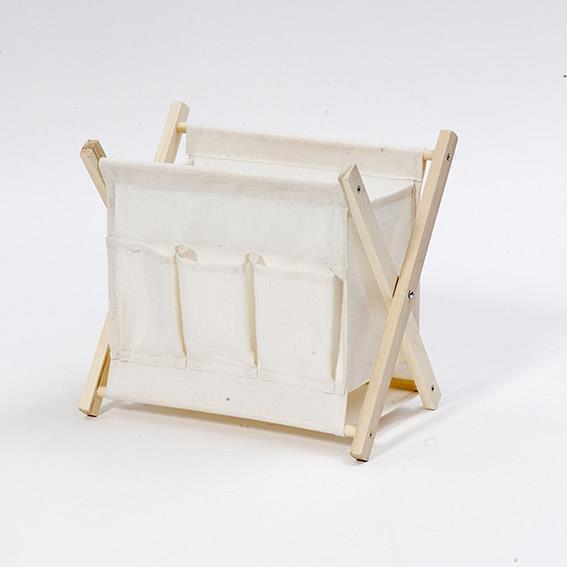 FABRIC RACK H25 28X16CM. WHITE