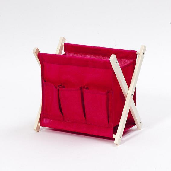 FABRIC RACK H25 28X16CM. RED