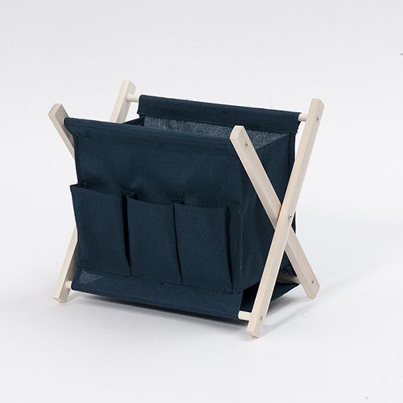 FABRIC RACK H25 28X16CM. BLUE