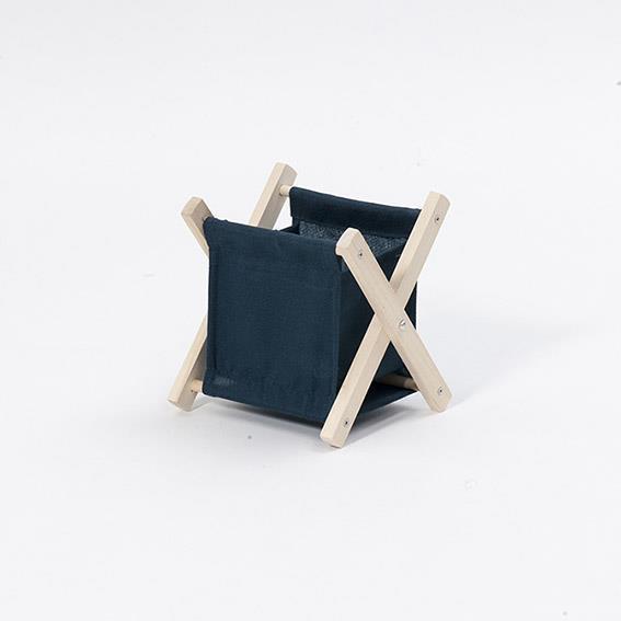 FABRIC RACK H16 16X13CM. BLUE