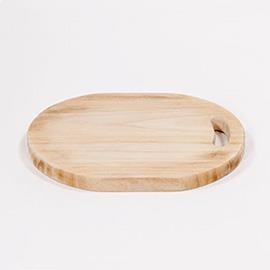 BASE OVALE IN LEGNO H3,5 45X36CM.