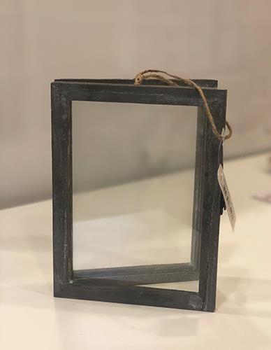 PORTAFOTO BIFACC. LEGNO C/VETRO 20X15CM.