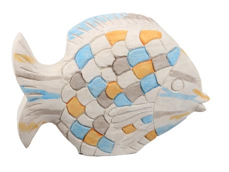 PESCE LEGNO COLORATO 33X23CM.