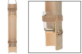 BAMBOO C/VETRO DA APP. H54 9X4CM. NAT