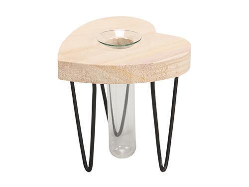TAVOLINO CUORE PER FIALA H11 12X12CM. NAT