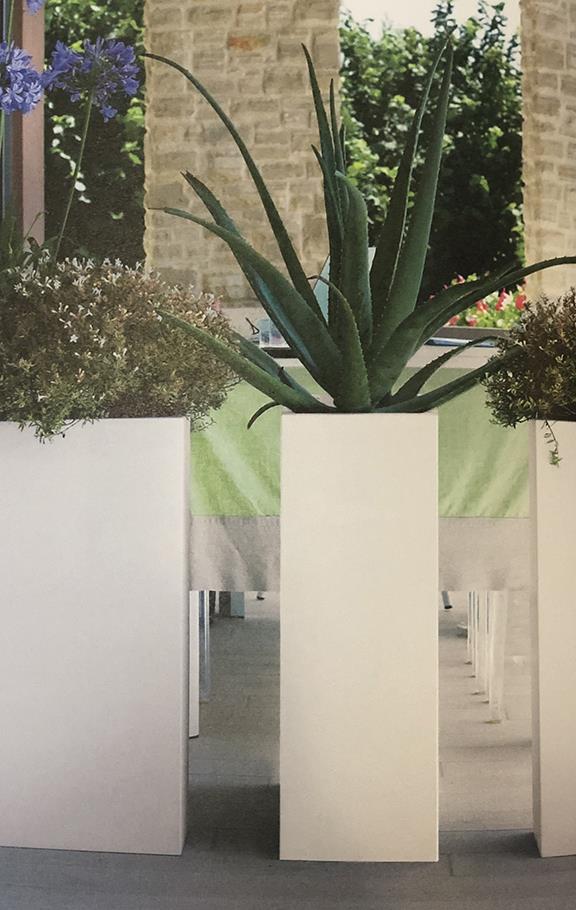 VASO KUBE HIGHT H70 40X40CM. BIANCO