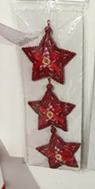 STAR DECOPACK 3PZ. 8CM.RED