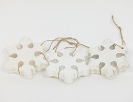 SNOW CRYSTAL 3PZ.10CM.WHITE   --NETTO--------