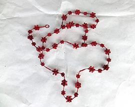 SNOWFLAKE GARLAND 190CM. 2PZ. ROSSO