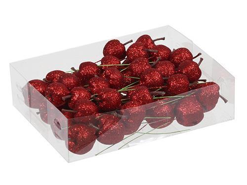MELE GLITT.C/PICK D25MM. 48PZ. ROSSO