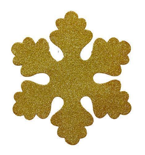 FIOCCO DI NEVE DA APP. D25CM. 2PZ. SAFFRON GLITT.