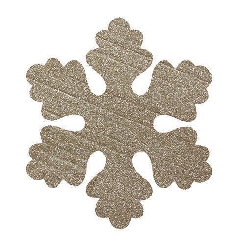 FIOCCO DI NEVE DA APP. D25CM. 2PZ. CHAMP. GLITT.