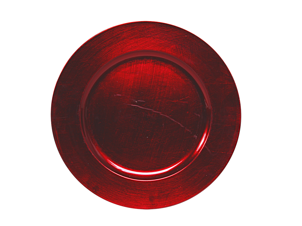 PIATTO TONDO PLAST. D33CM. ROSSO