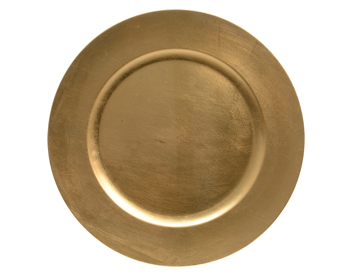 PIATTO TONDO PLAST. D33CM. ORO