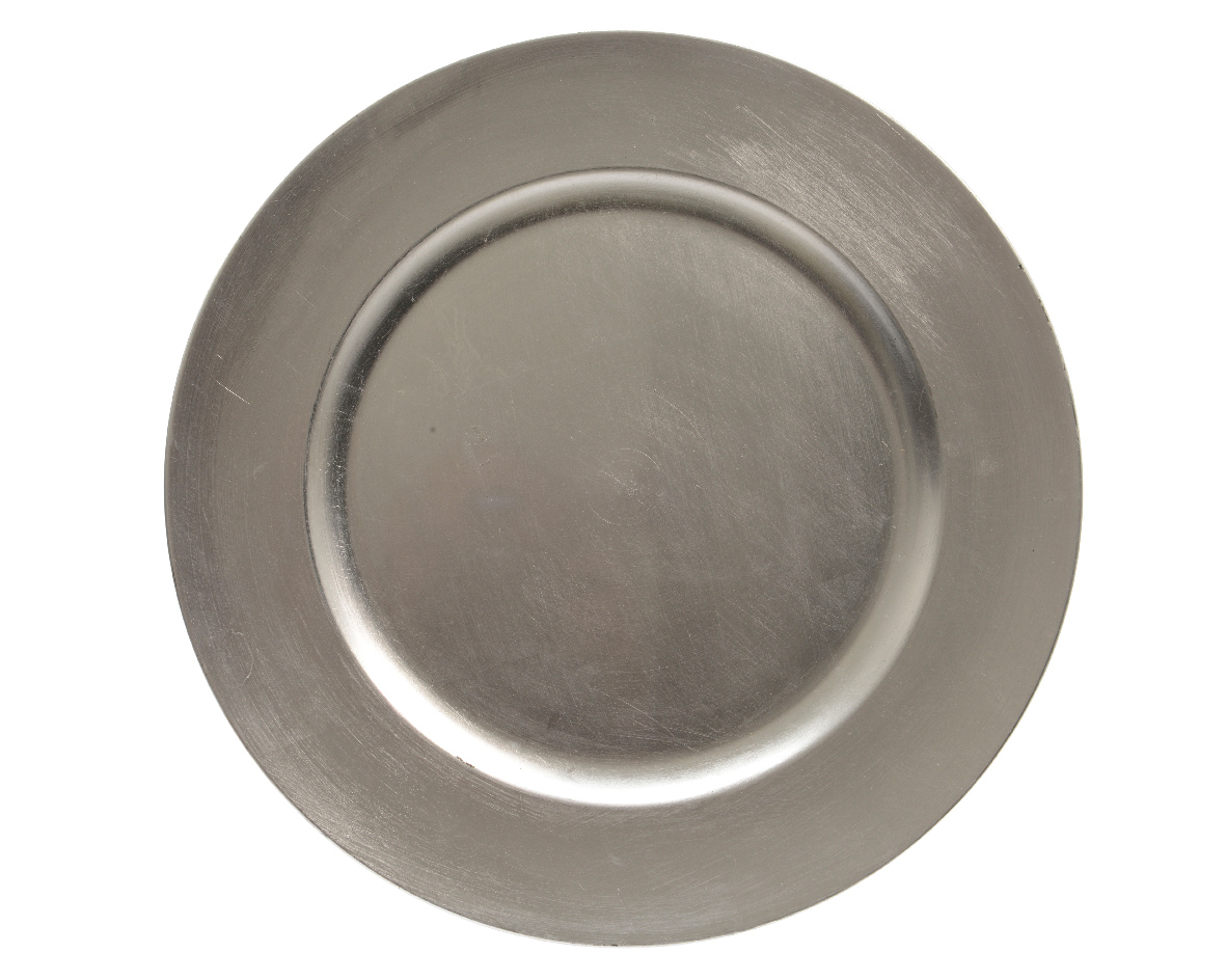 PIATTO TONDO PLAST. D33CM. ARGENTO