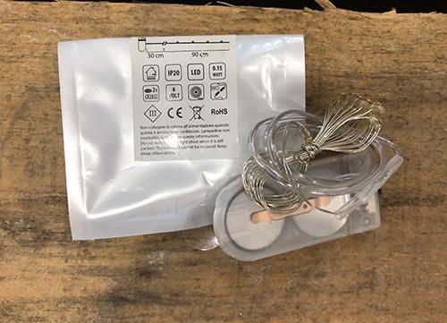 FILO 10 MINILED 3PZ. CON BATTERIA L.120CM.