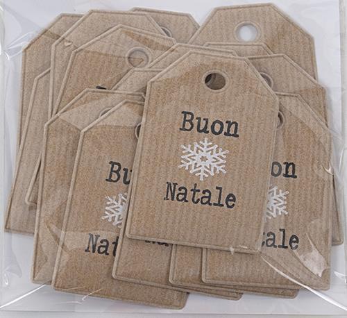 TALLONCINI BUON NATALE 16PZ.  8CM. NAT