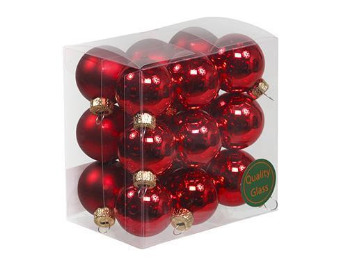 SFERE NATAL.D30MM. 18PZ. RED COMBI