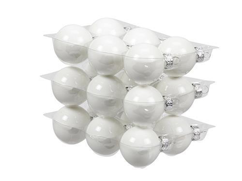 SFERE NATAL.D40MM. 18PZ. WHITE OPAL