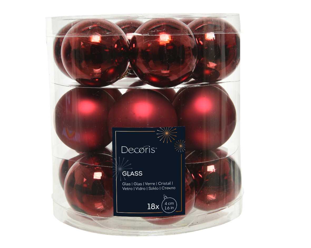 SFERE NATAL.D40MM. 18PZ. OXBLOOD