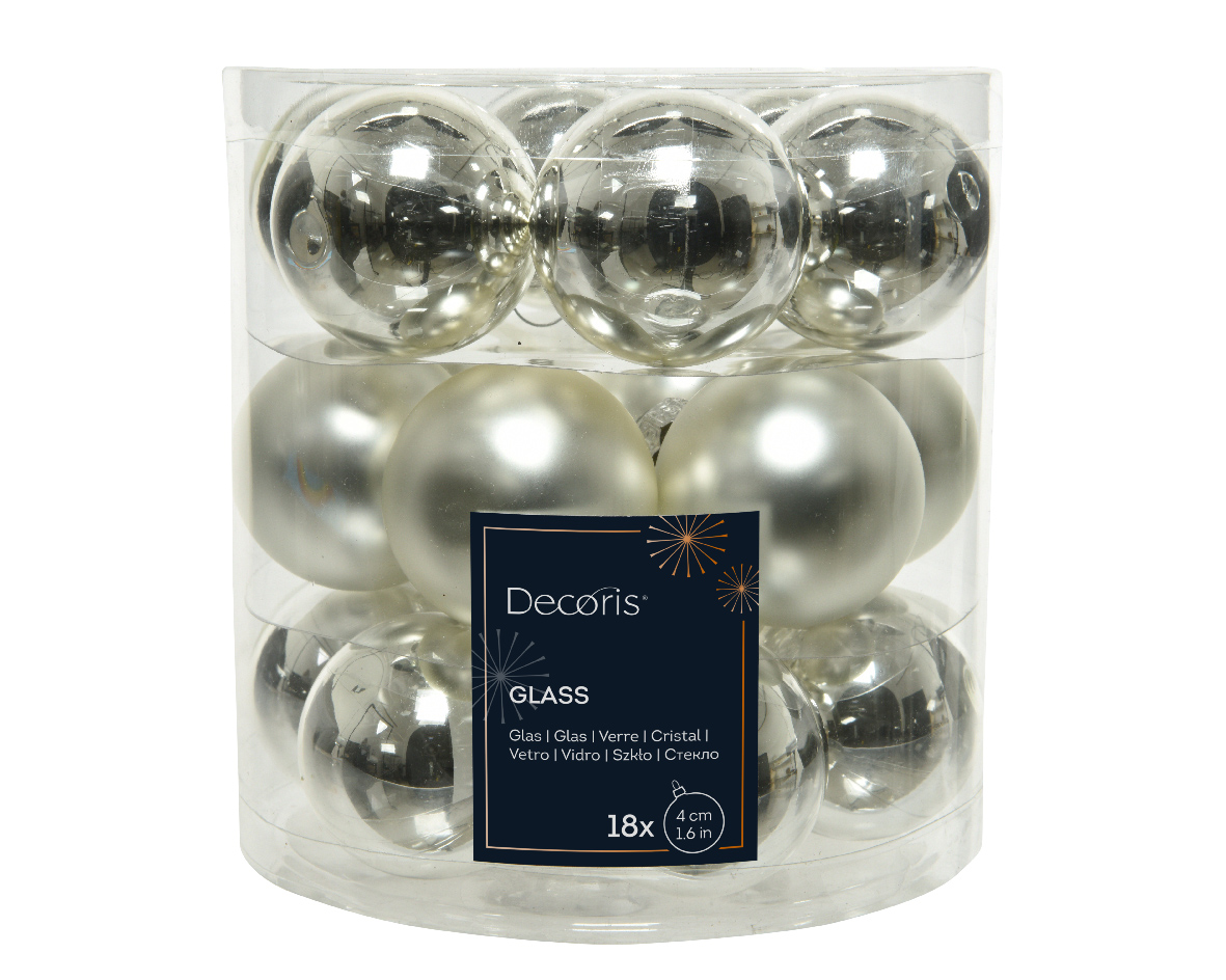 SFERE NATAL.D40MM. 18PZ. SILVER