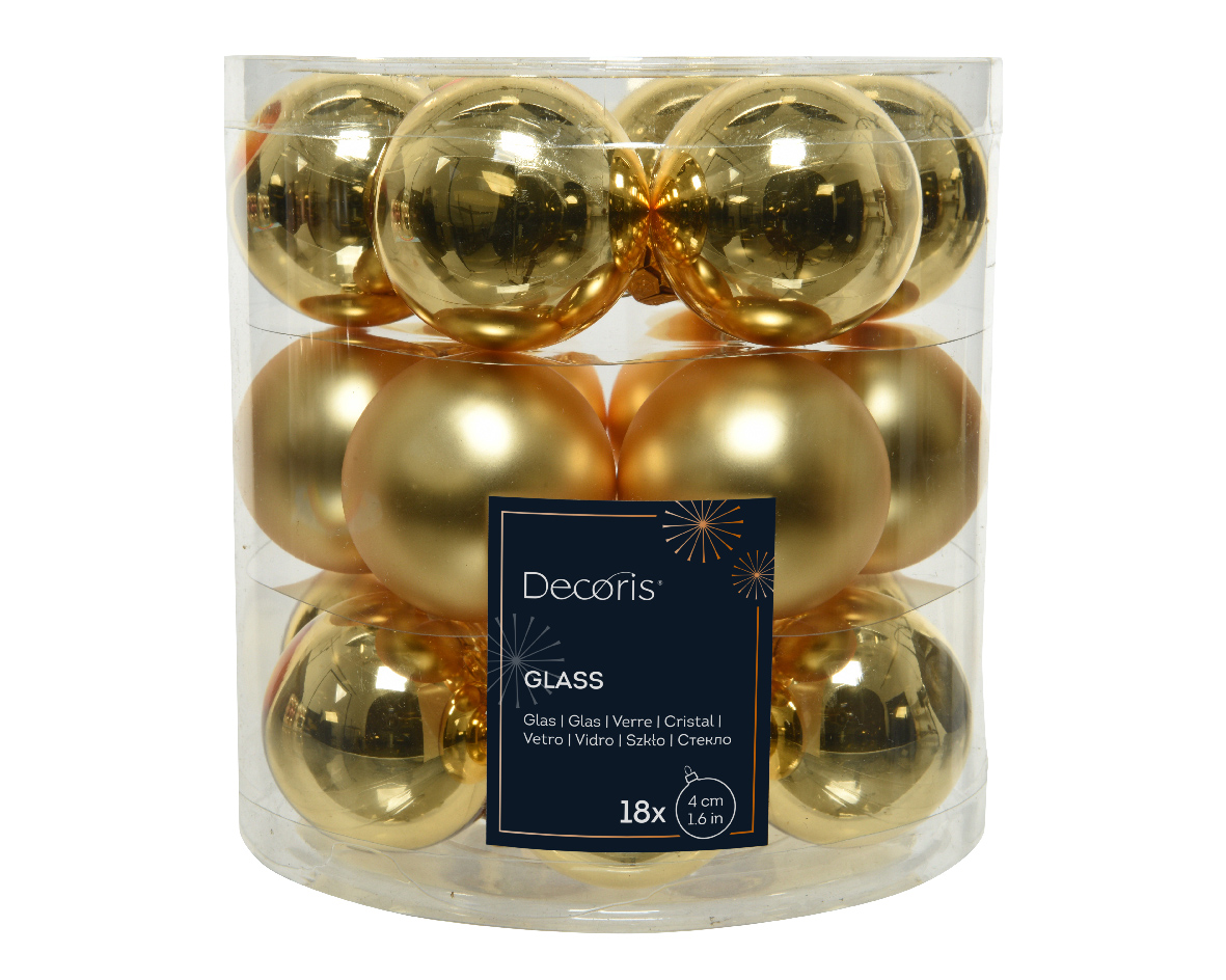 SFERE NATAL.D40MM. 18PZ. LT GOLD
